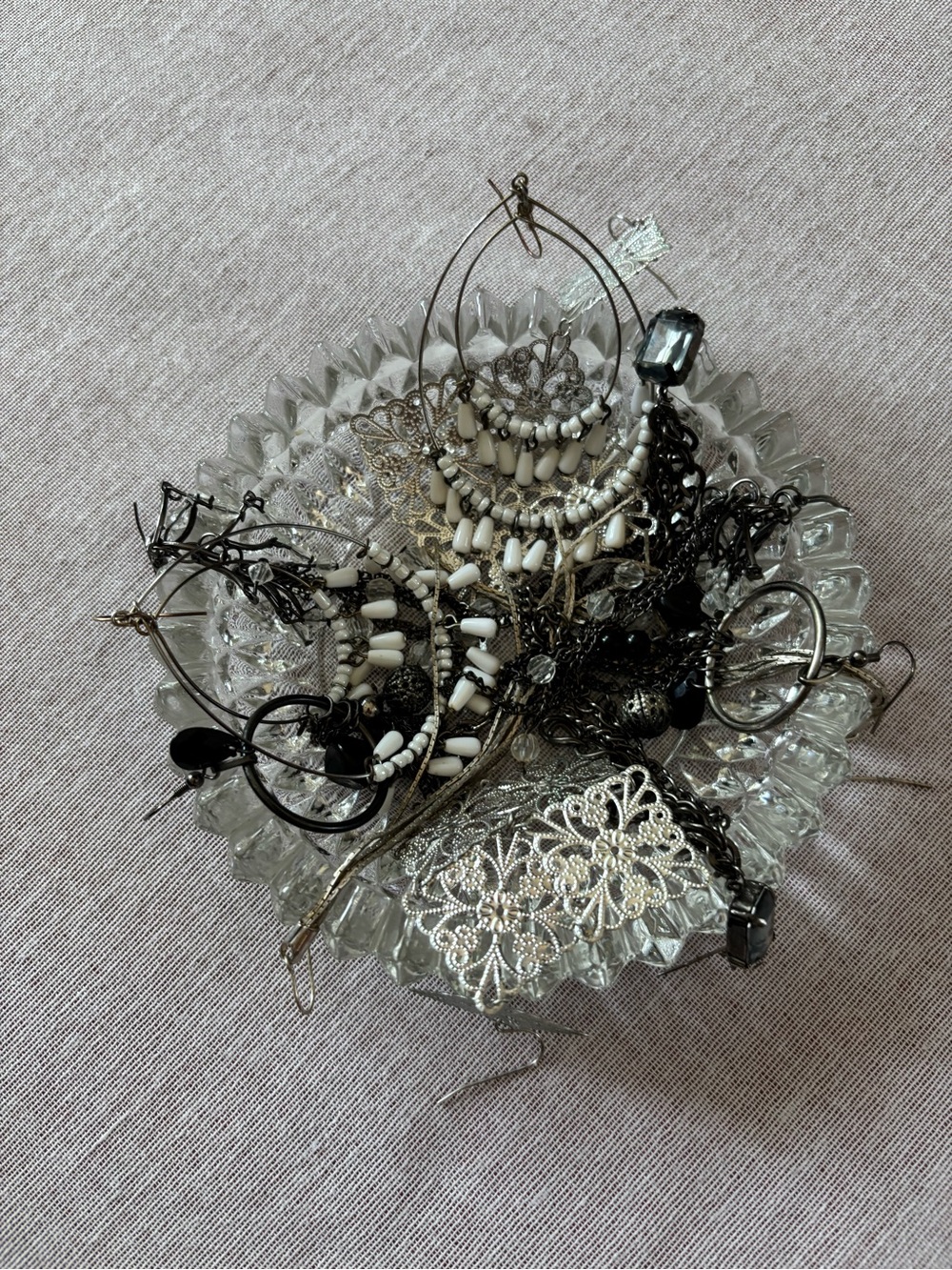 Mystery jewelry bundle of gypsy artsy boho silver beaded earrings